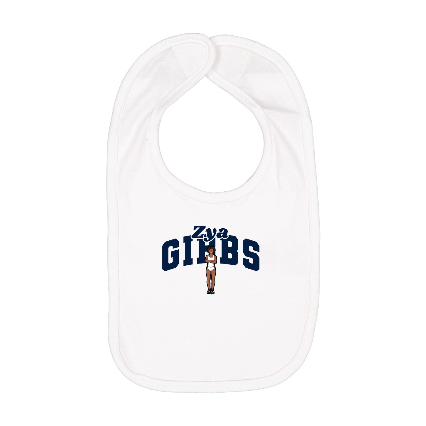 Infant Bib — Signature Arch in White