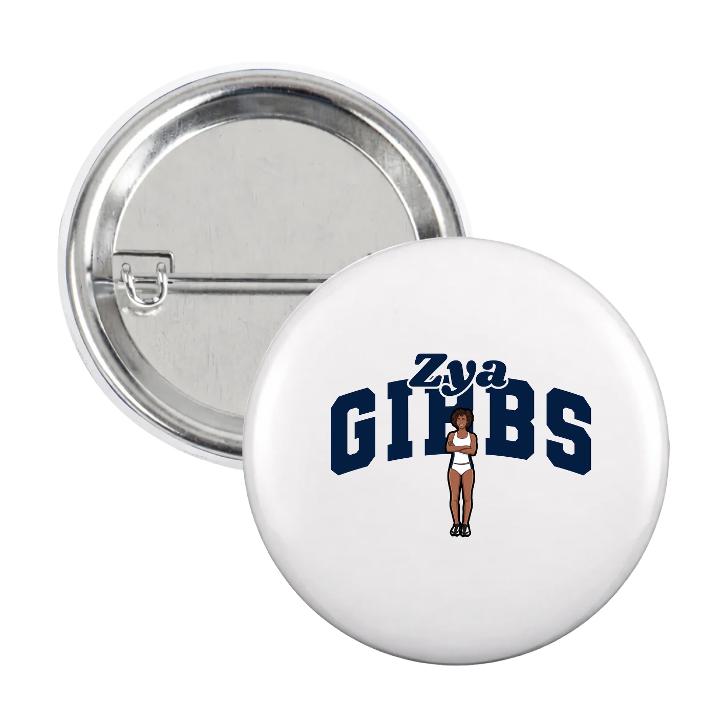Game Day Button — Signature Arch in White
