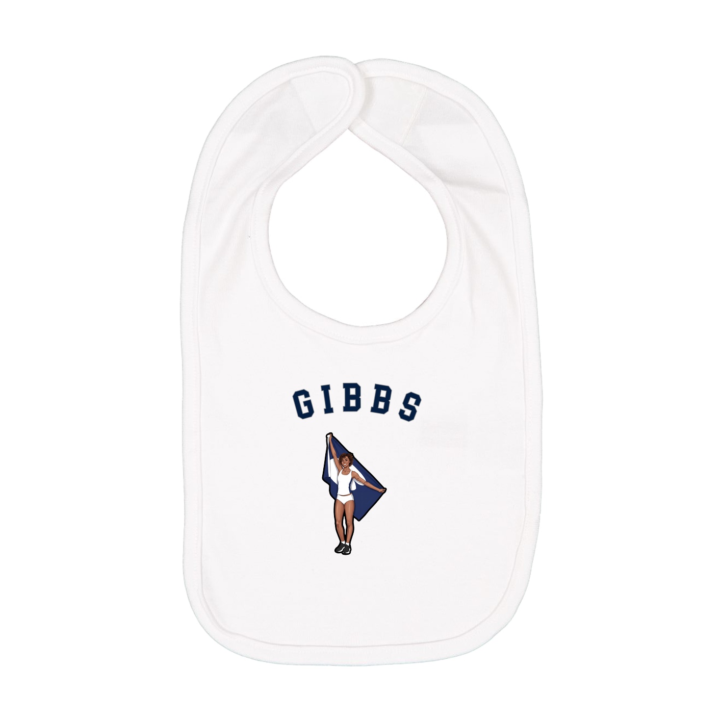 Infant Bib — Shirsey Arch in White