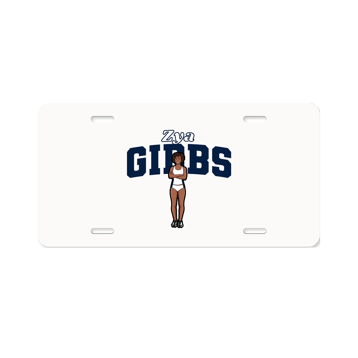 License Plate — Name Arch in Classic