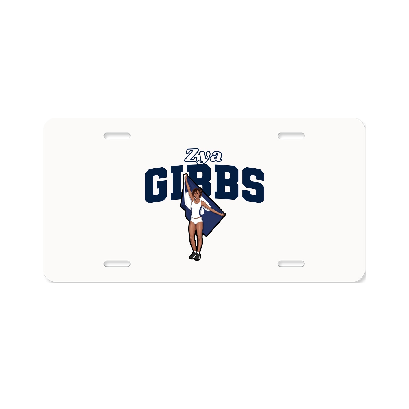 License Plate — Name Arch in Classic