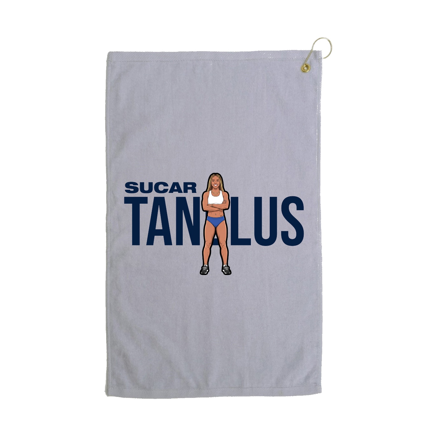 Golf Towel — Player Name in Grey