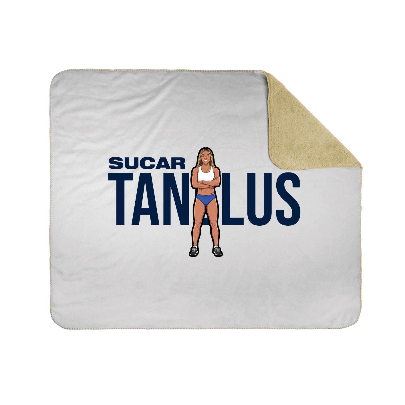 Throw Blanket — Player Name in White