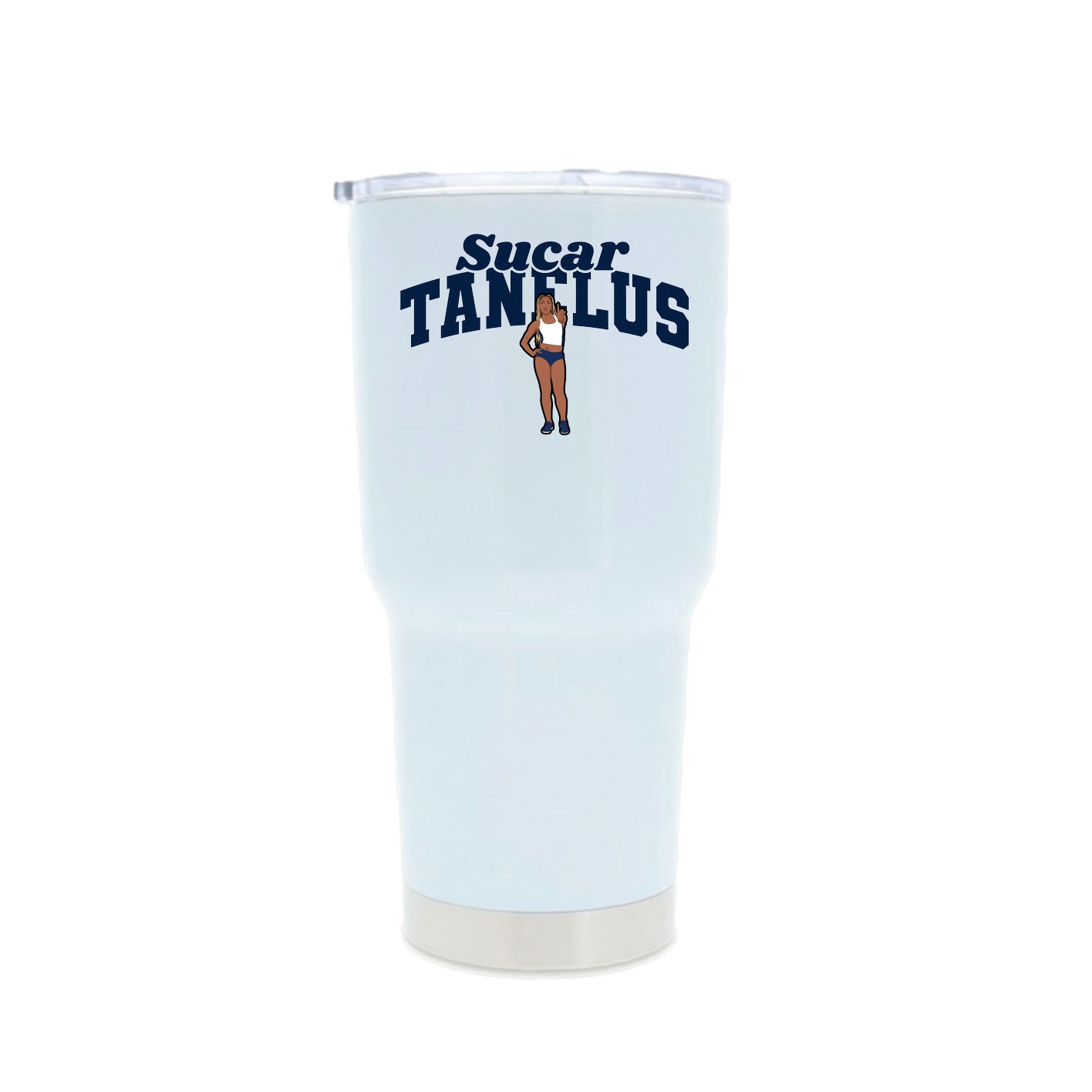 30oz Stainless Steel Tumbler — Signature Arch in White