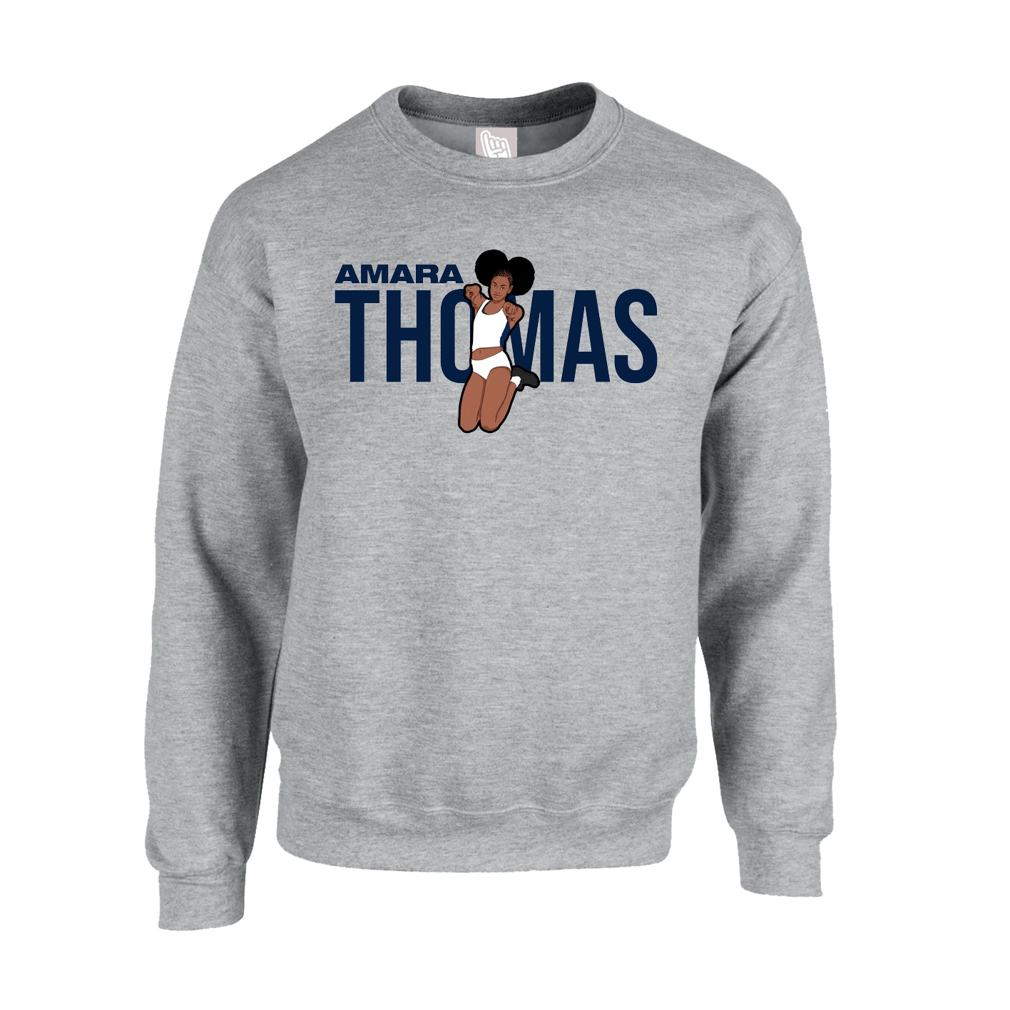 Fleece Crew — Player Name in Grey
