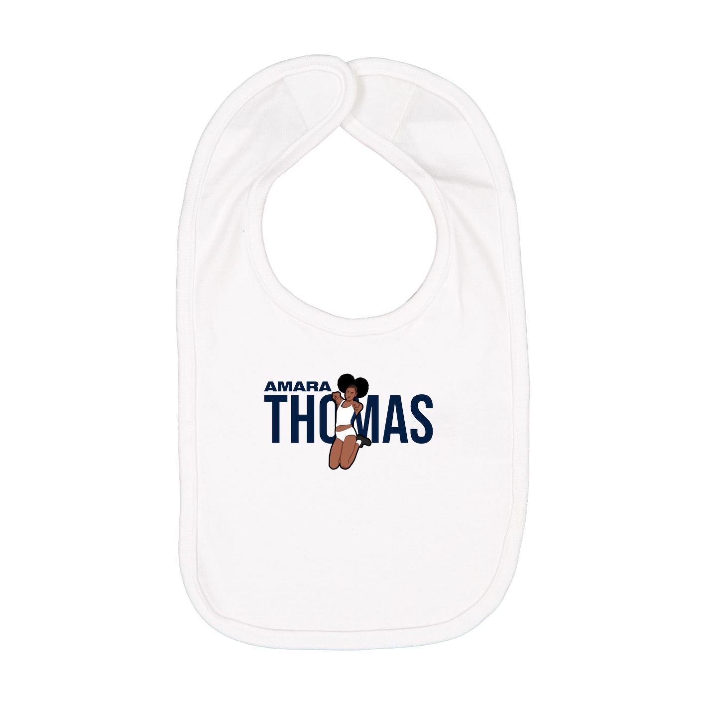 Infant Bib — Player Name in White