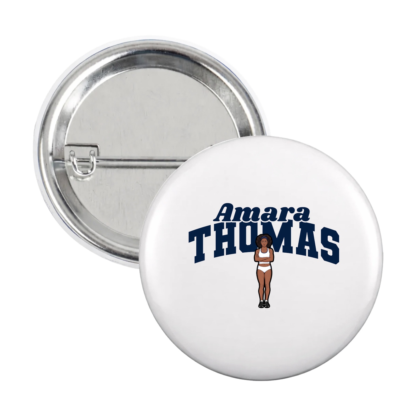 Game Day Button — Signature Arch in White