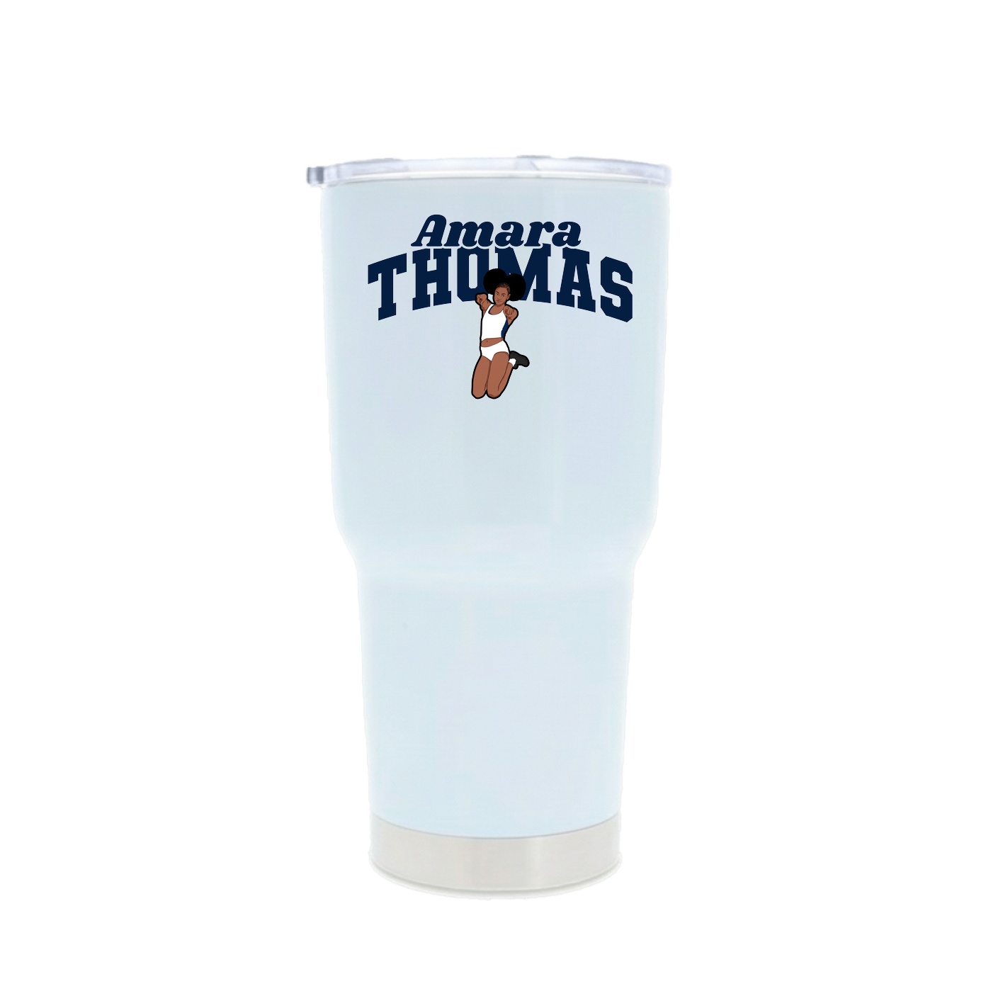 30oz Stainless Steel Tumbler — Signature Arch in White