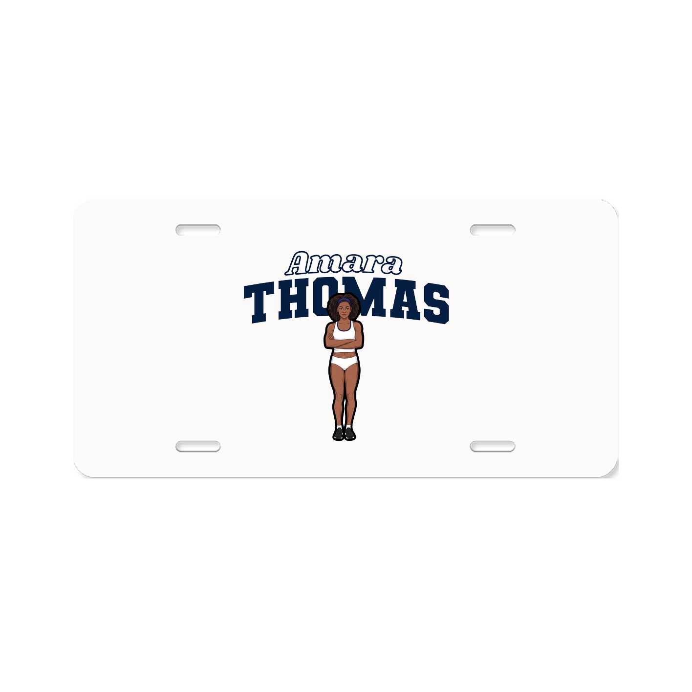 License Plate — Name Arch in Classic