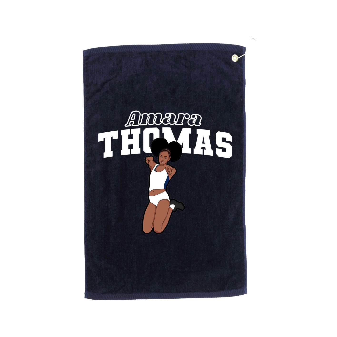 Golf Towel — Name Arch in Navy