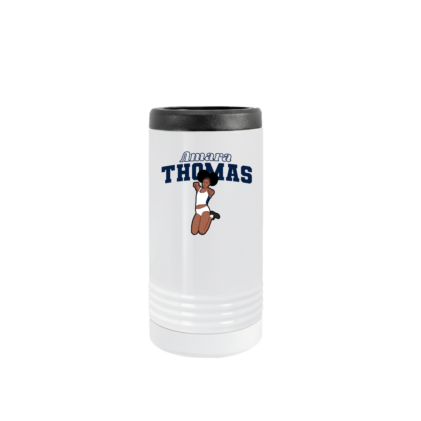Slim Beverage Holder — Name Arch in White