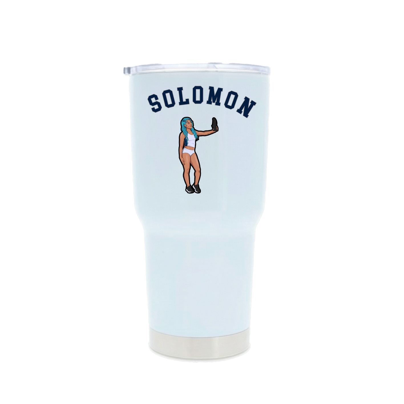 30oz Stainless Steel Tumbler — Shirsey Arch in White