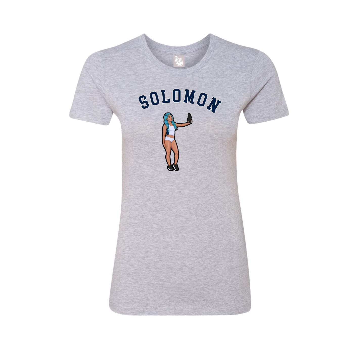 Fitted Women's Tee — Shirsey Arch in Grey