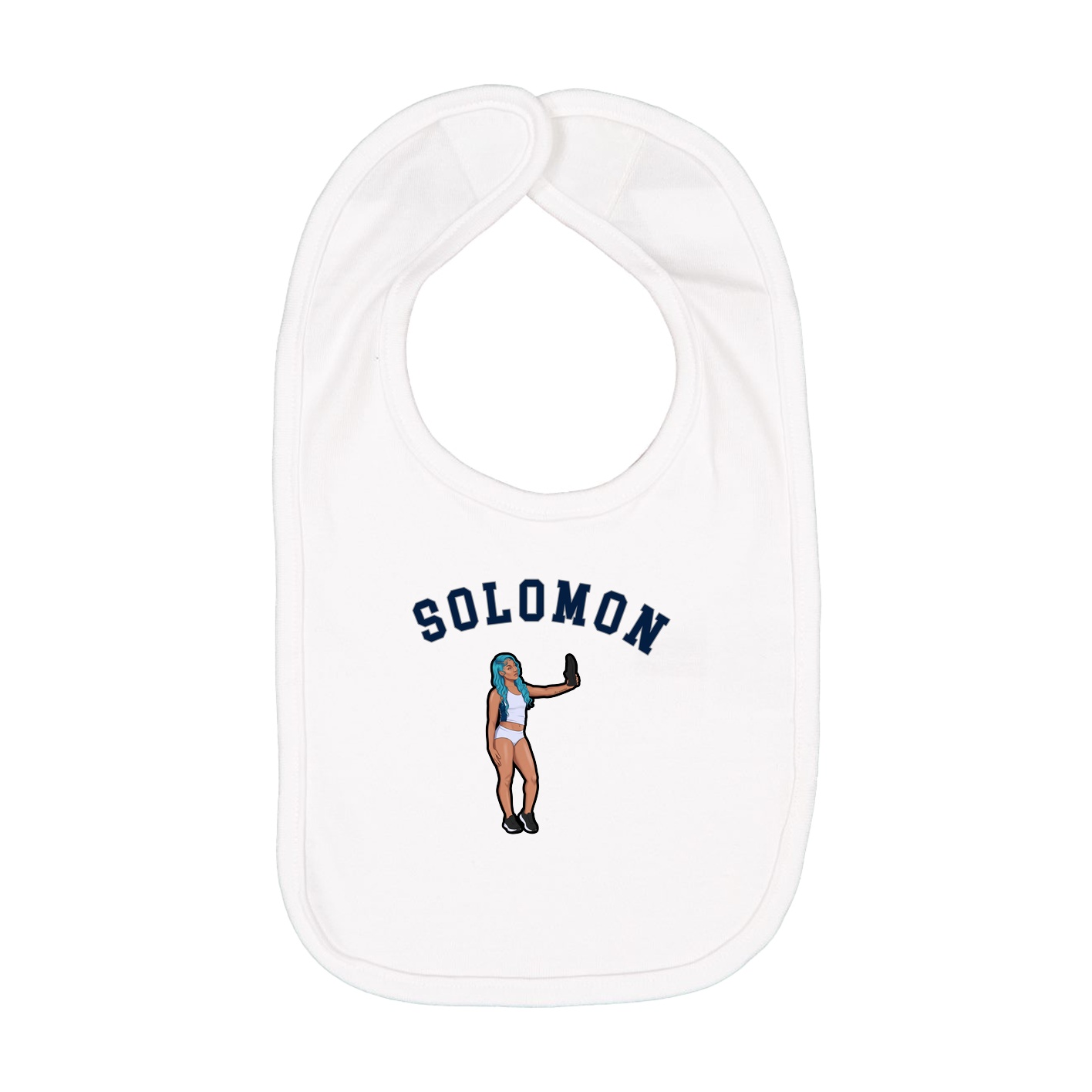 Infant Bib — Shirsey Arch in White