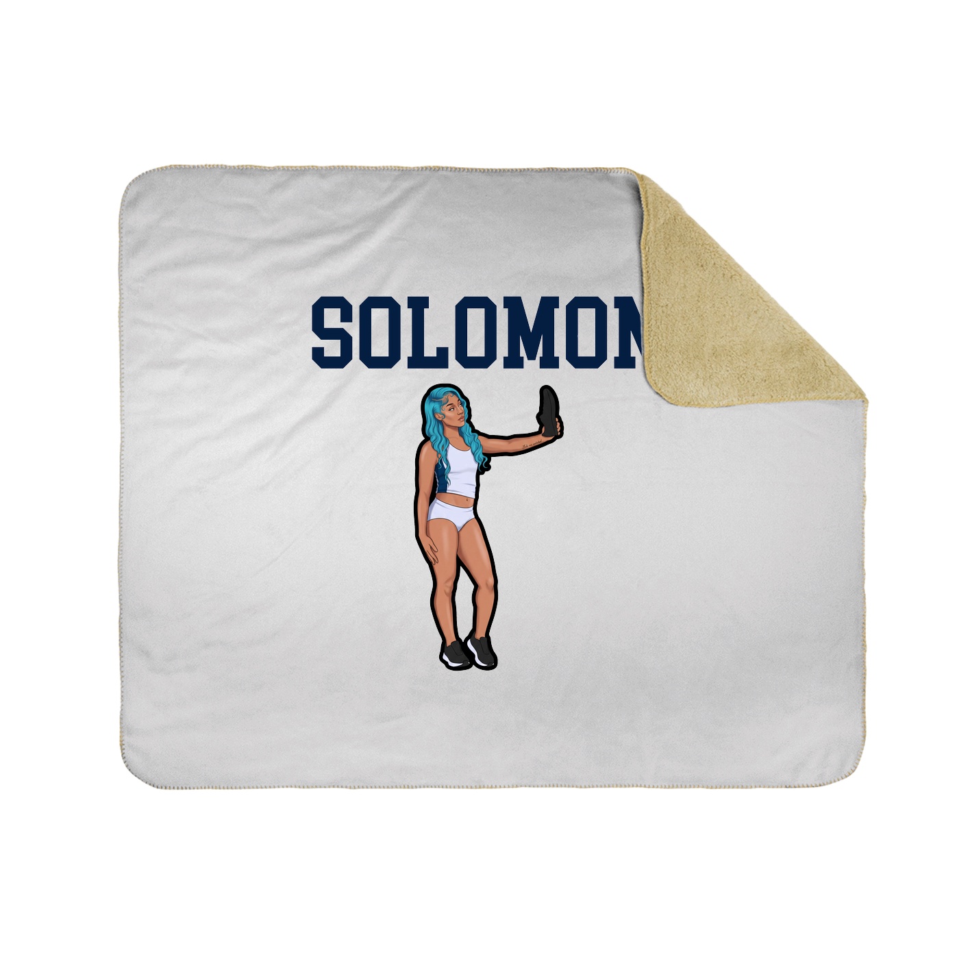 Throw Blanket — Shirsey in White