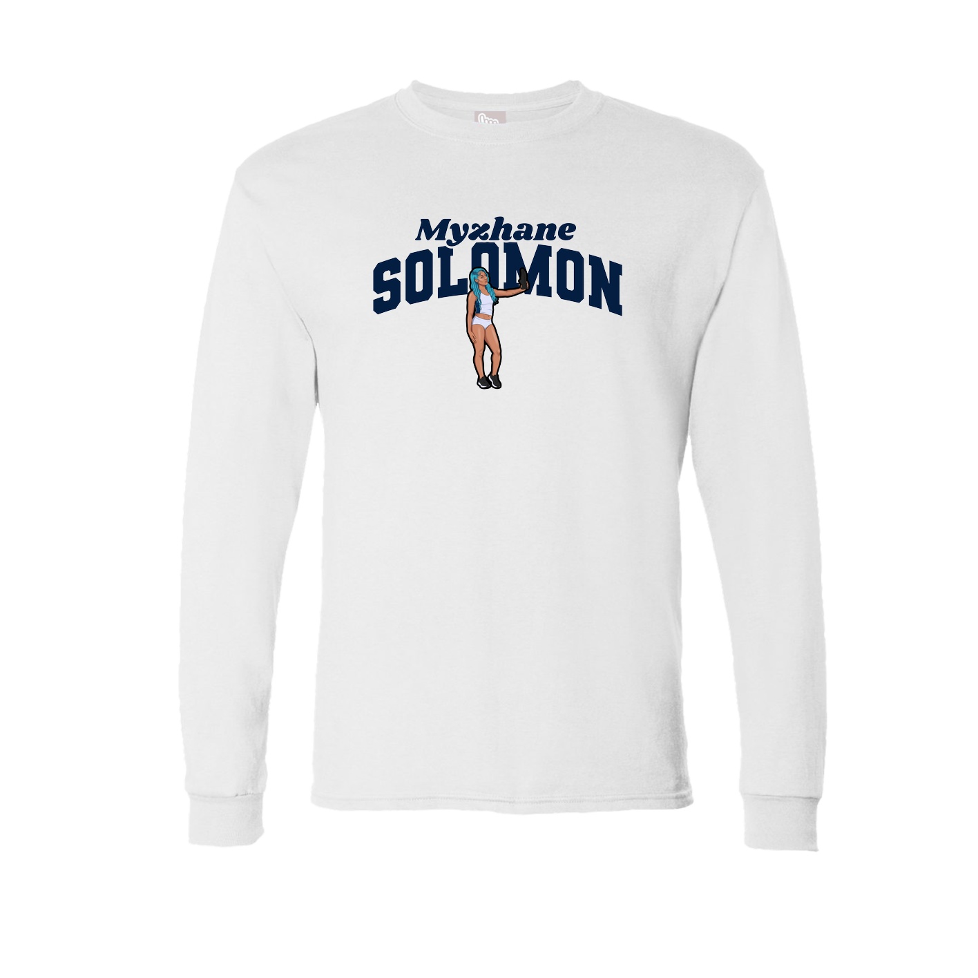 Long Sleeve Tee — Signature Arch in White