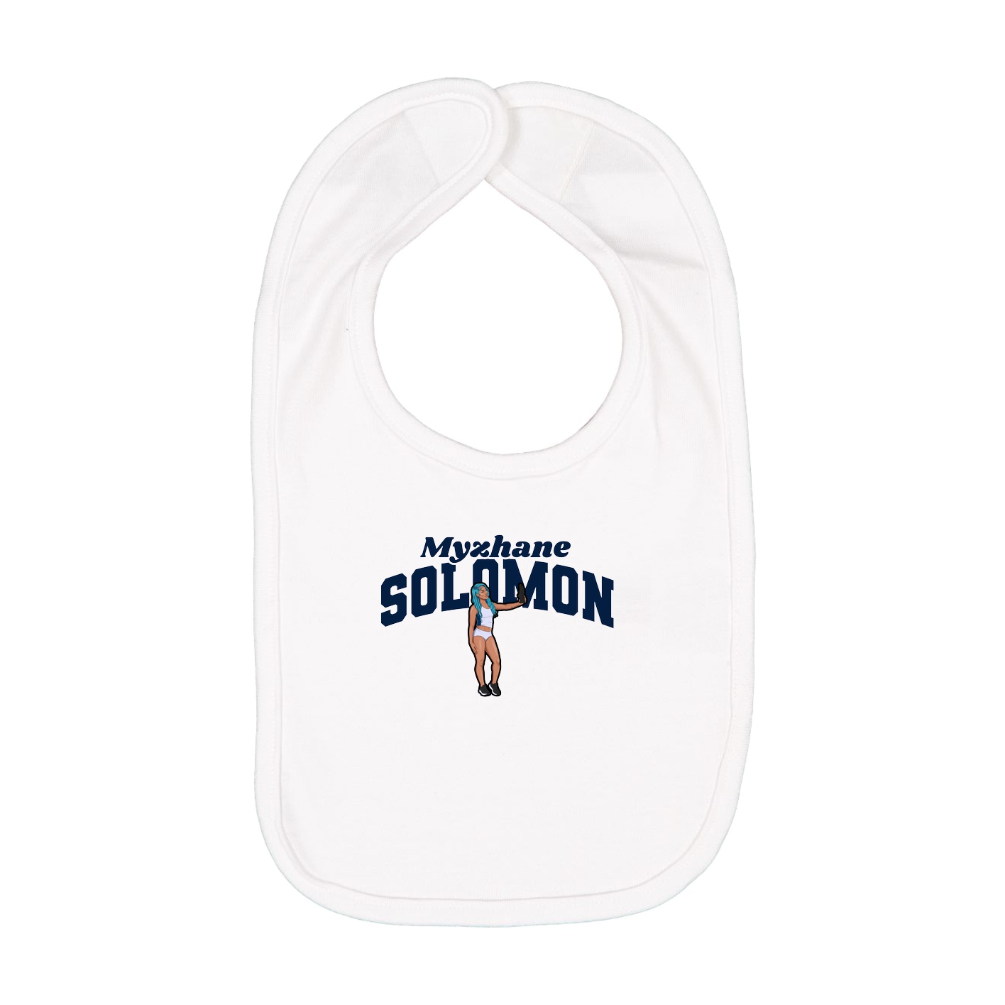 Infant Bib — Signature Arch in White