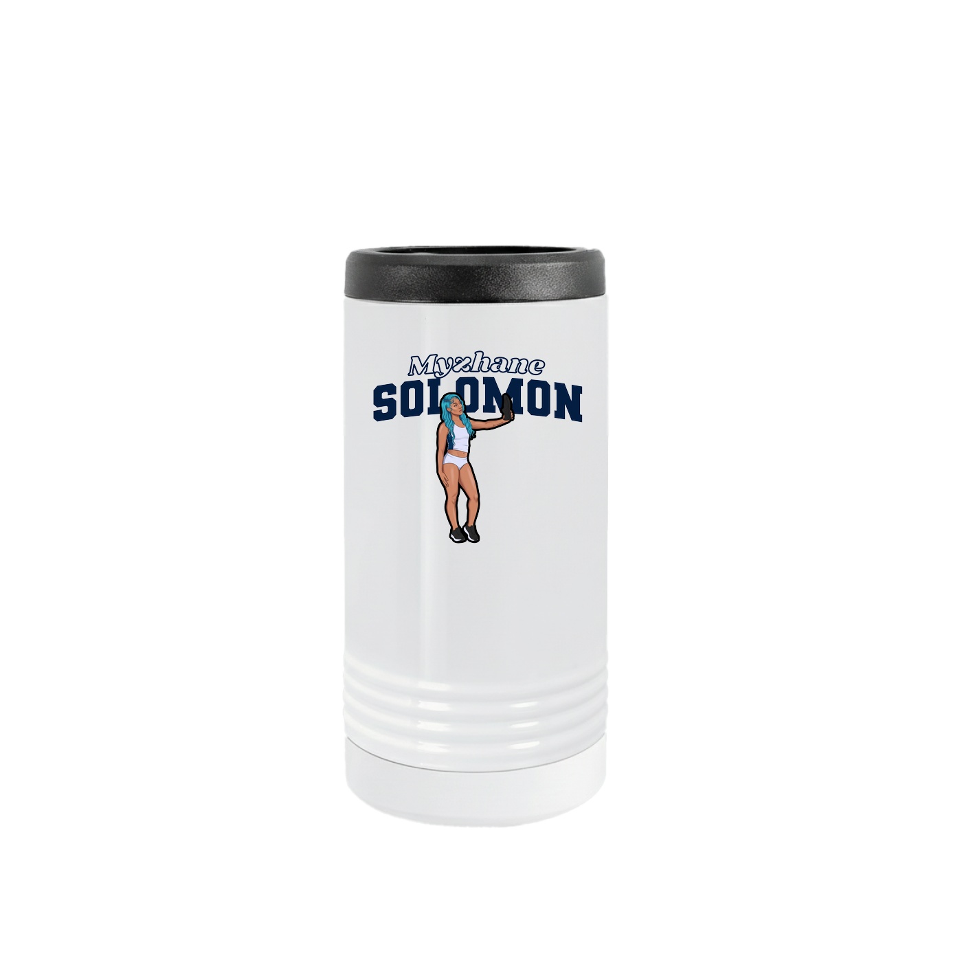 Slim Beverage Holder — Name Arch in White