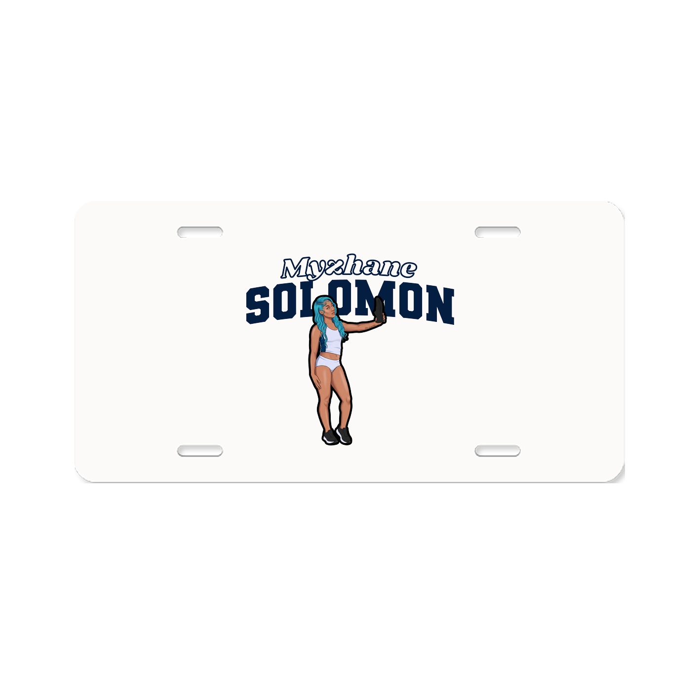 License Plate — Name Arch in Classic