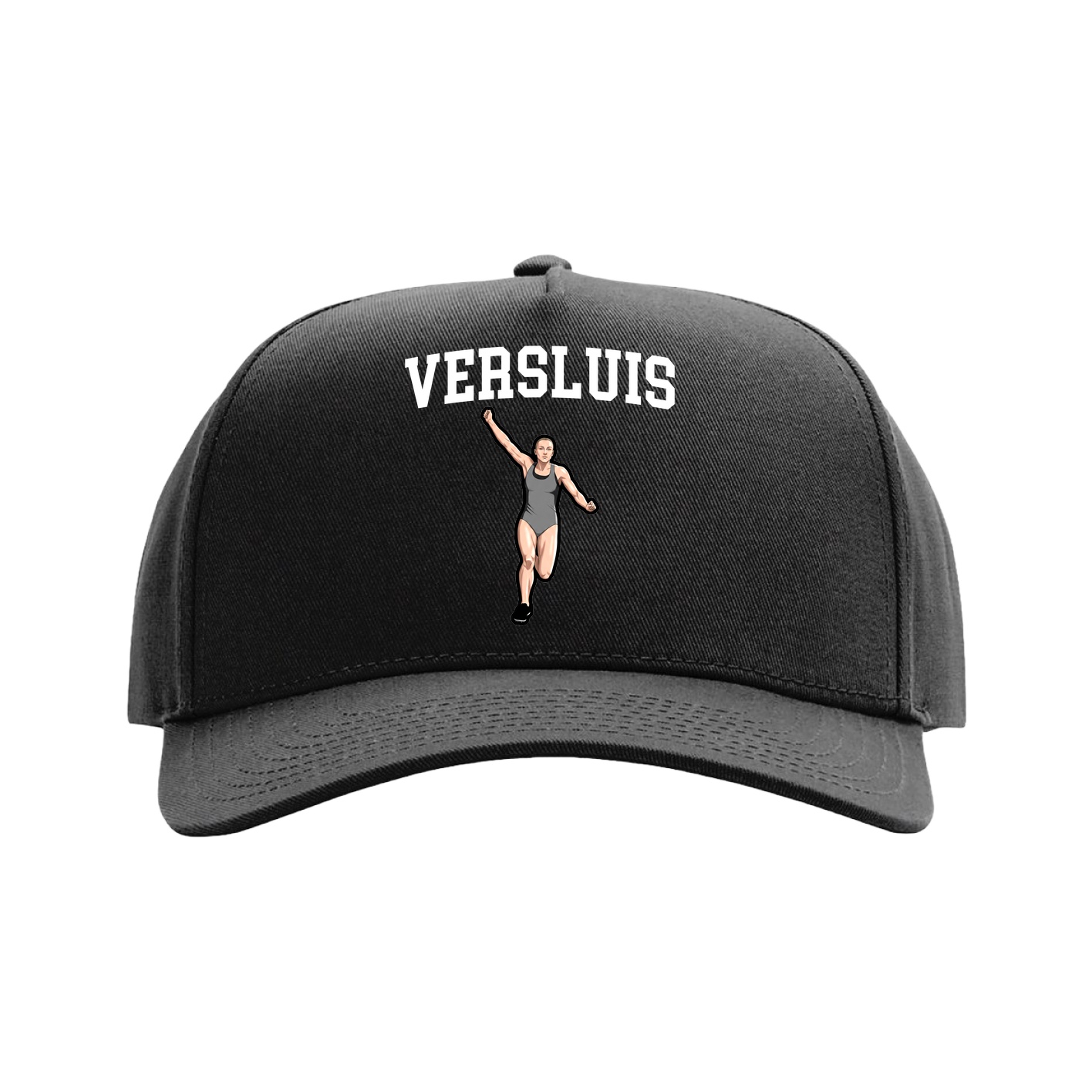 Full Fabric Five-Panel Champ Cap — Shirsey in Black