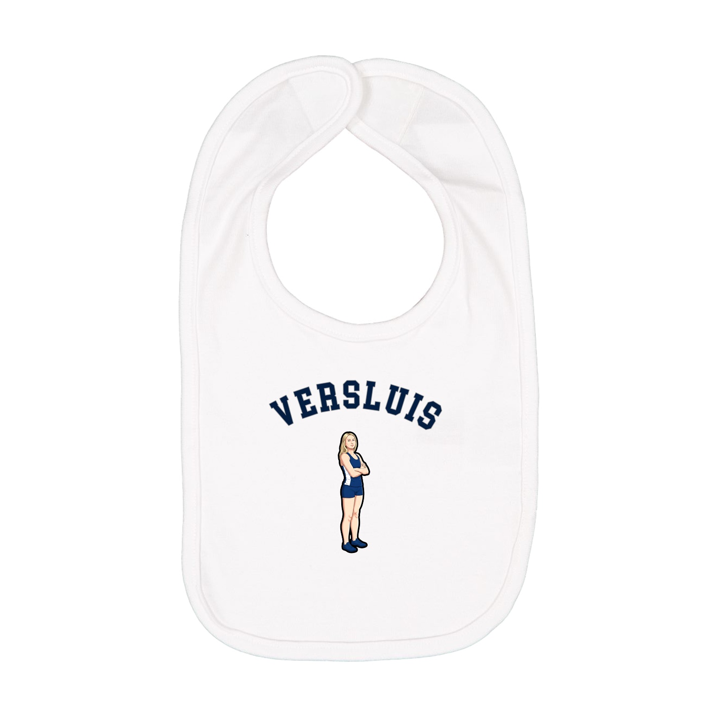 Infant Bib — Shirsey Arch in White
