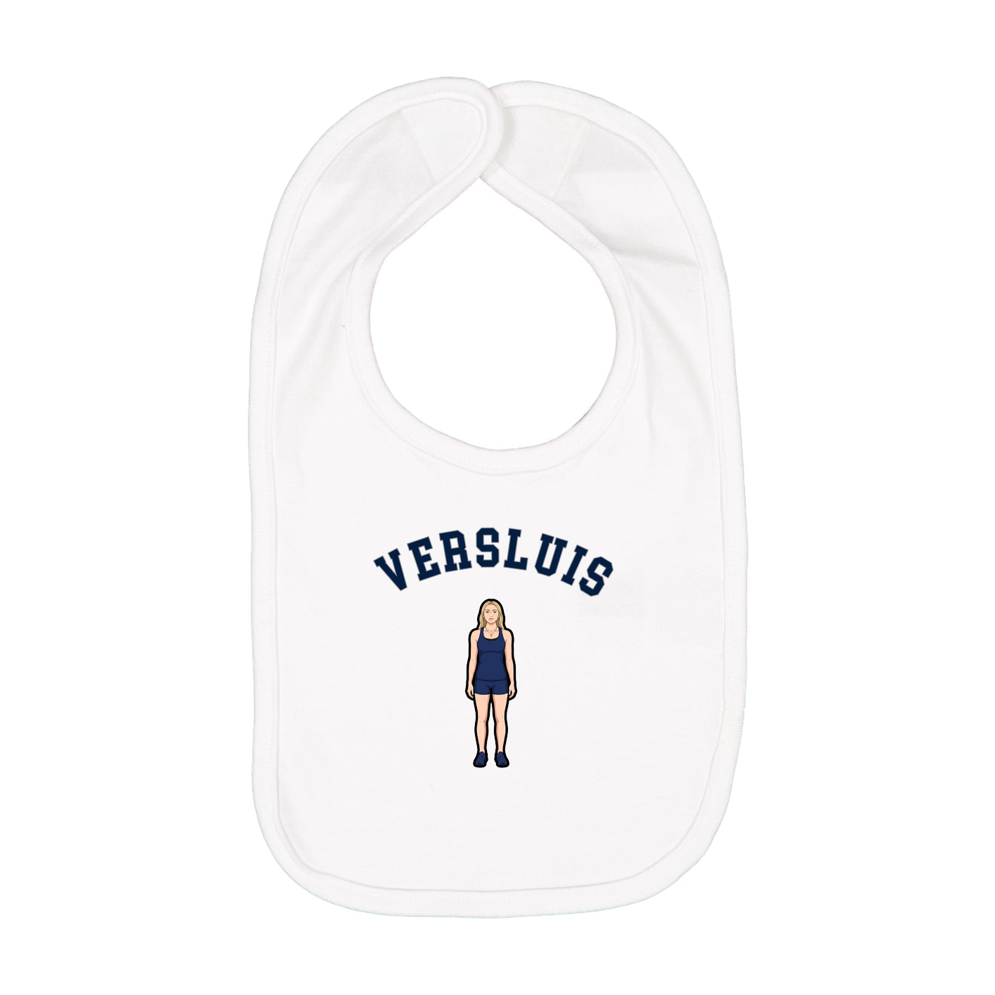 Infant Bib — Shirsey Arch in White