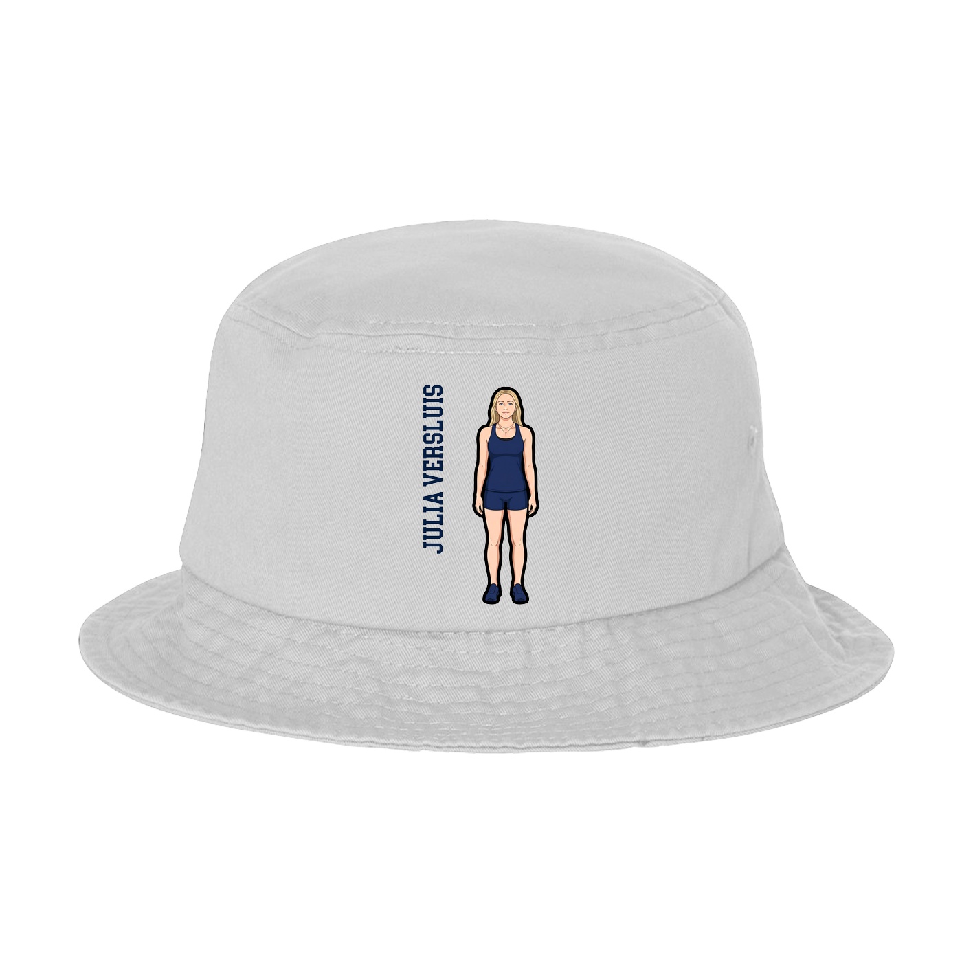 Bucket Cap — Name Vertical in White