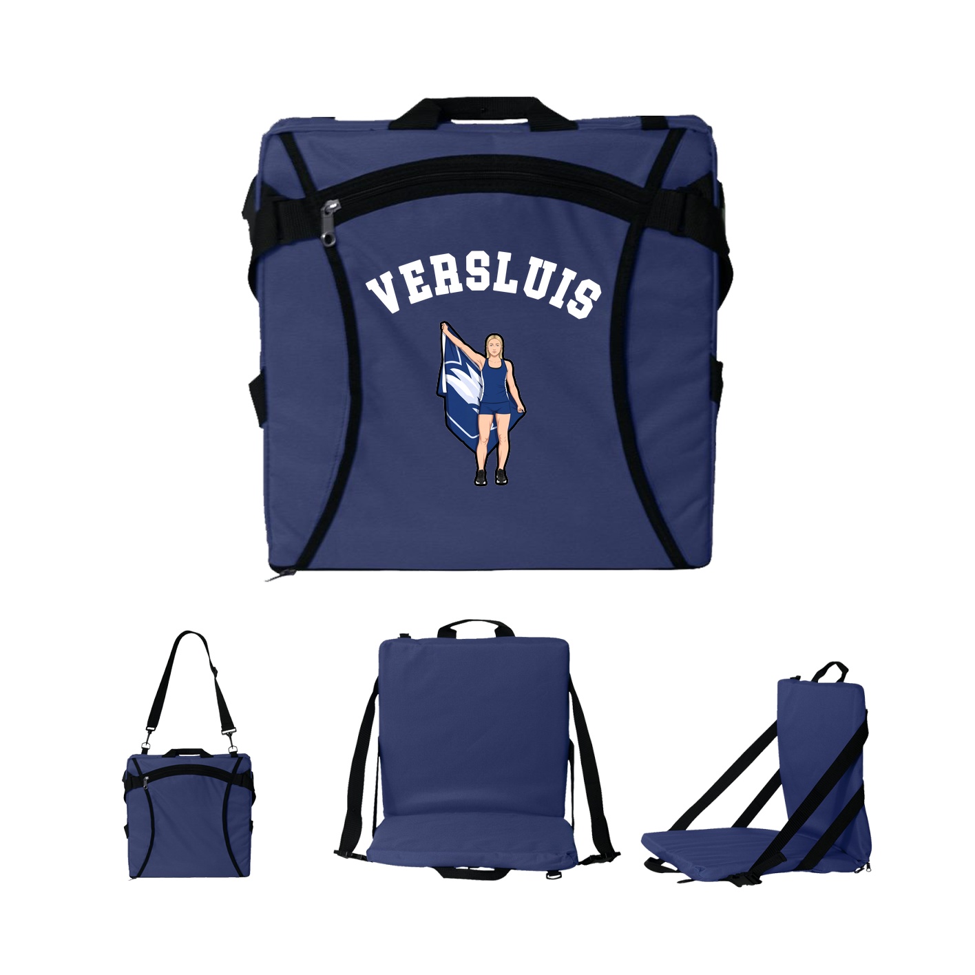 Folding Stadium Seat — Shirsey Arch in Navy