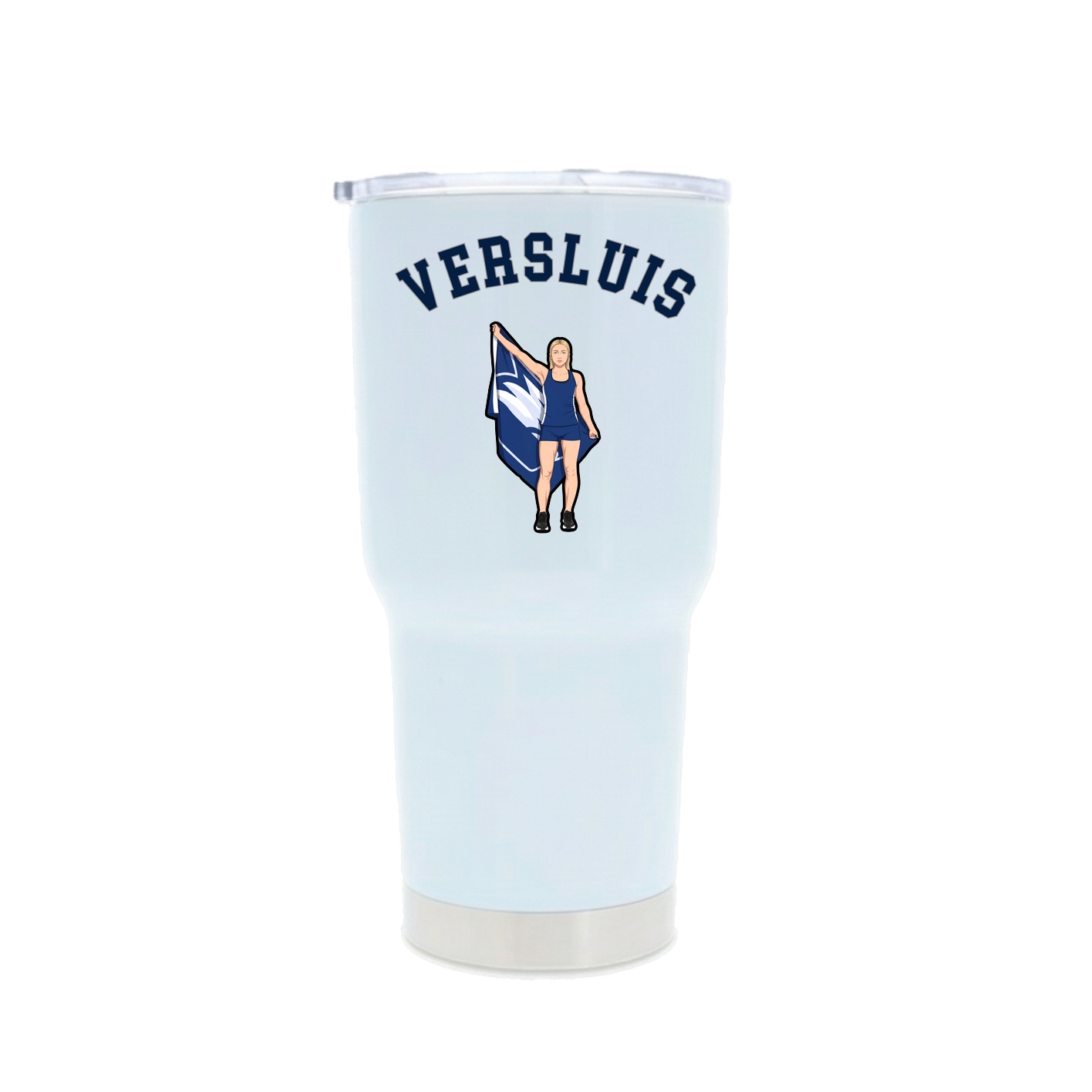 30oz Stainless Steel Tumbler — Shirsey Arch in White