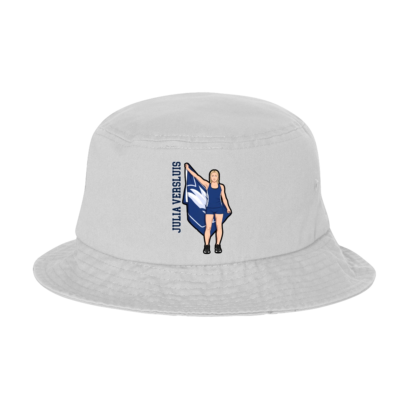 Bucket Cap — Name Vertical in White