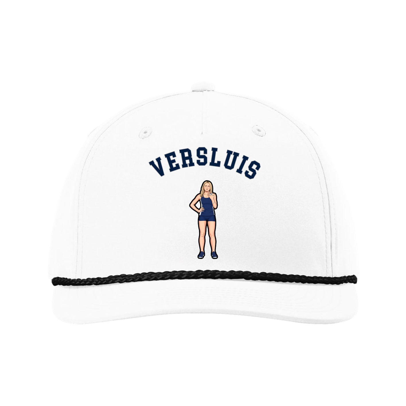 Five-Panel Classic Rope Cap — Shirsey Arch in White