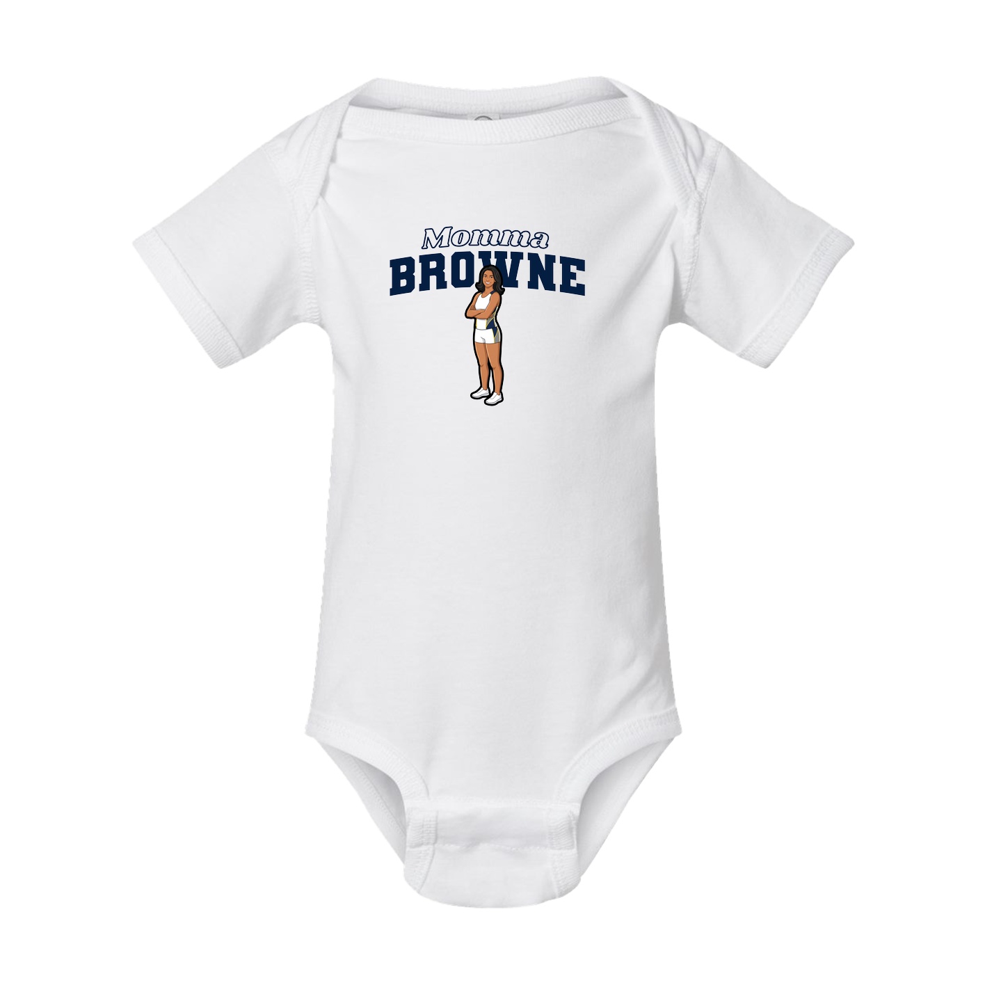 Baby Onesie — Mothers Day Block in White