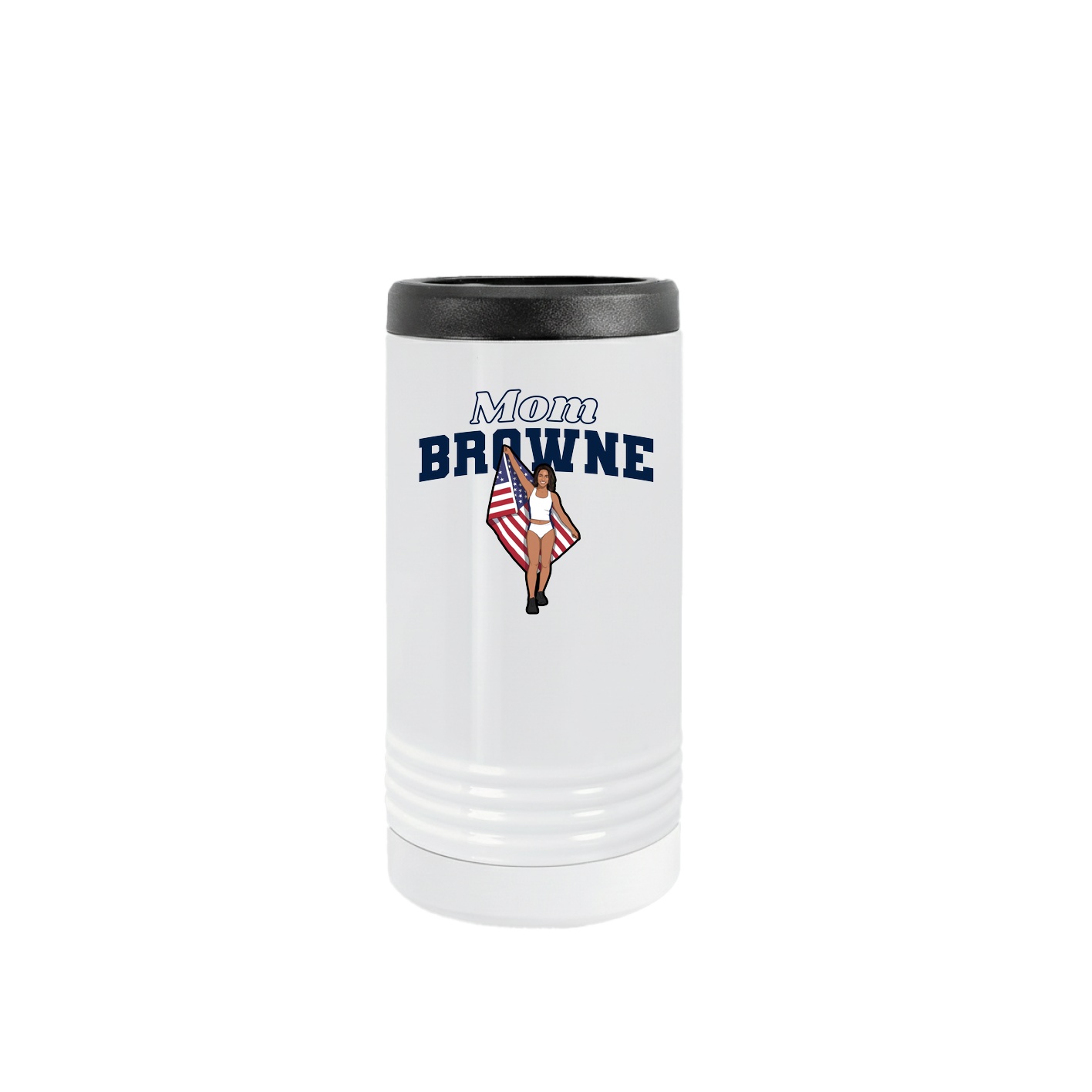 Slim Beverage Holder — Mothers Day Block in White