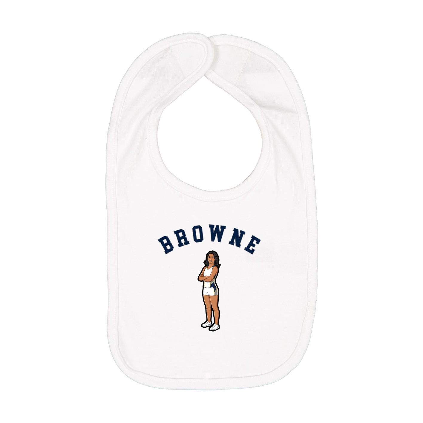 Infant Bib — Shirsey Arch in White
