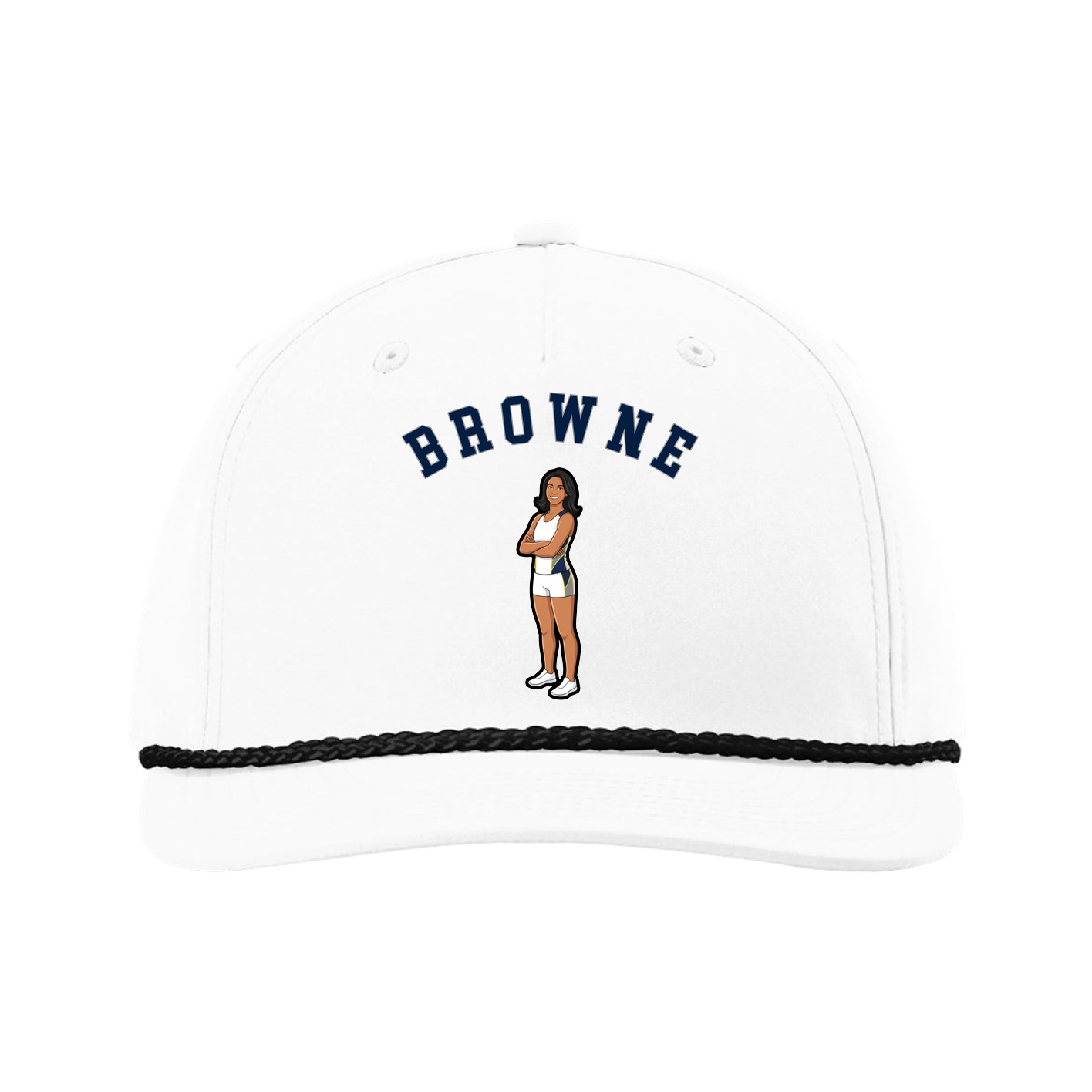 Five-Panel Classic Rope Cap — Shirsey Arch in White