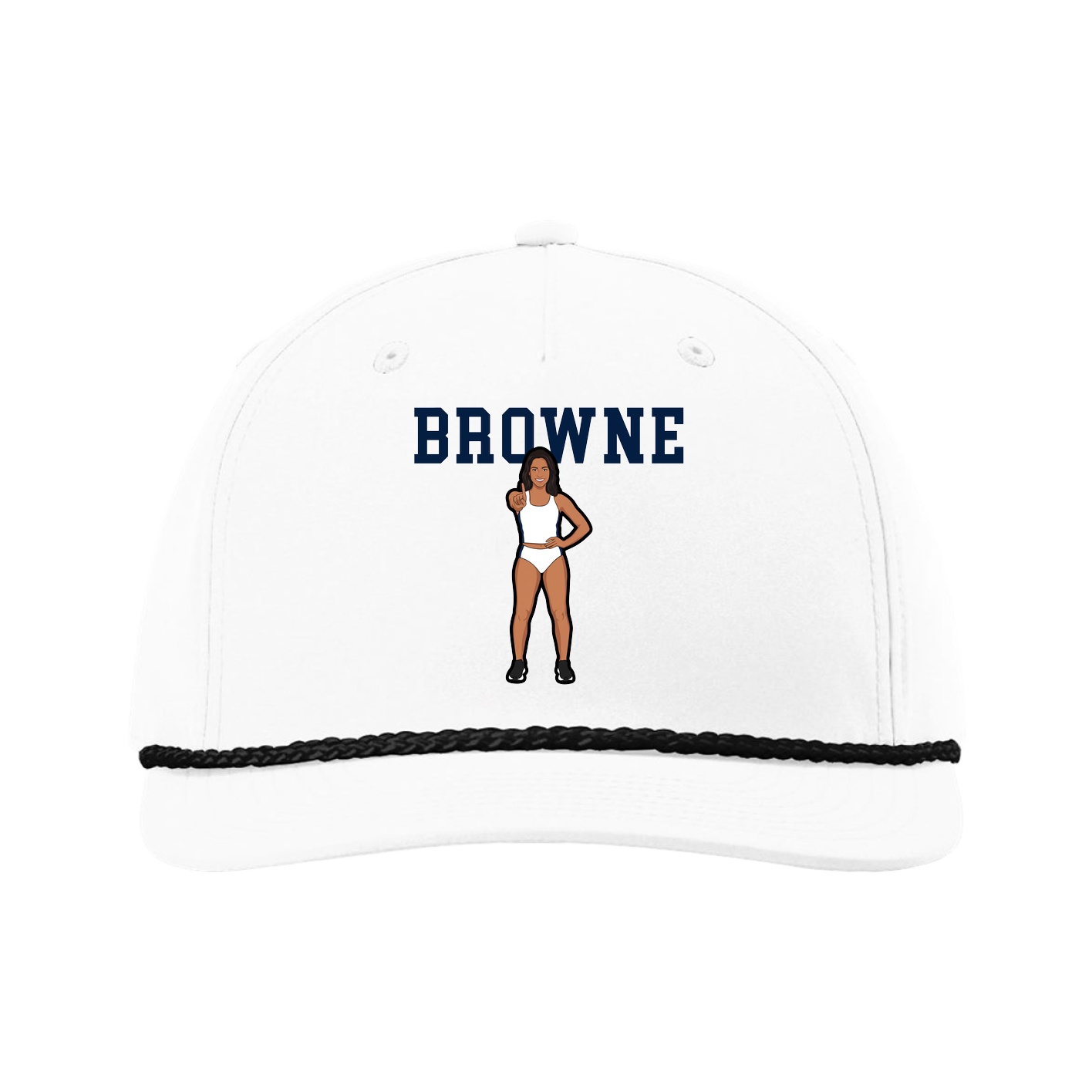 Five-Panel Classic Rope Cap — Shirsey in White