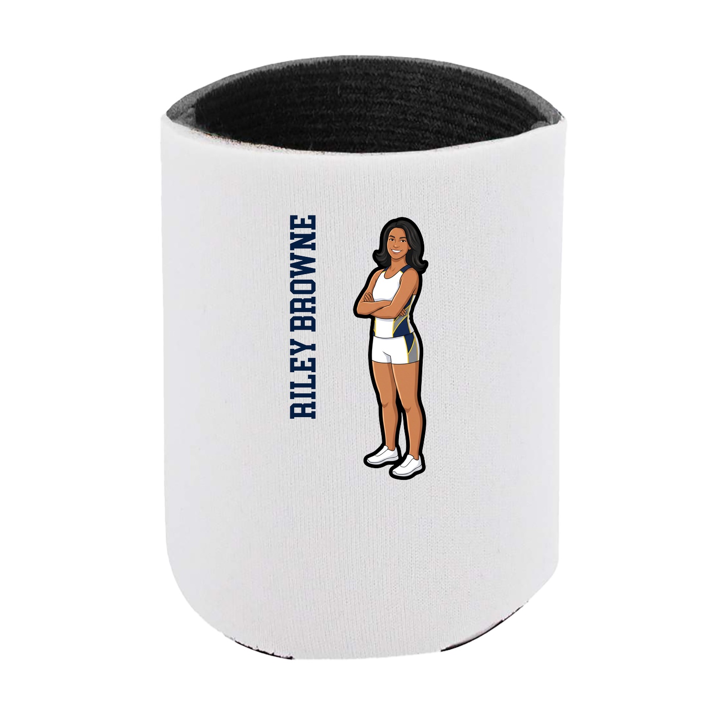 Can Holder — Name Vertical in White