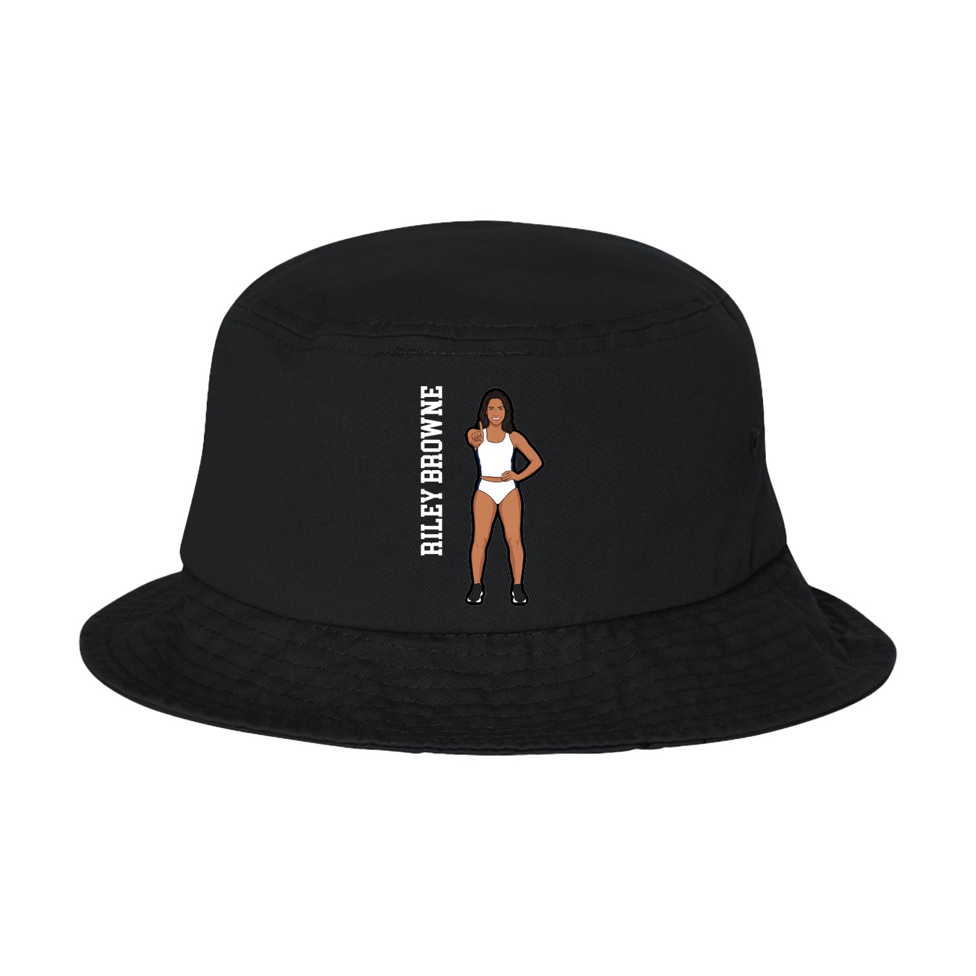 Bucket Cap — Name Vertical in Black