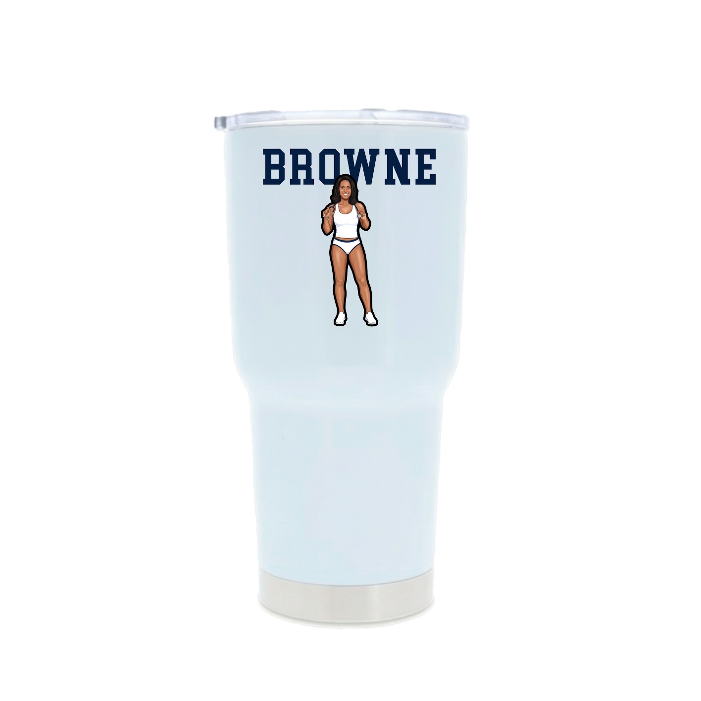 30oz Stainless Steel Tumbler — Shirsey in White