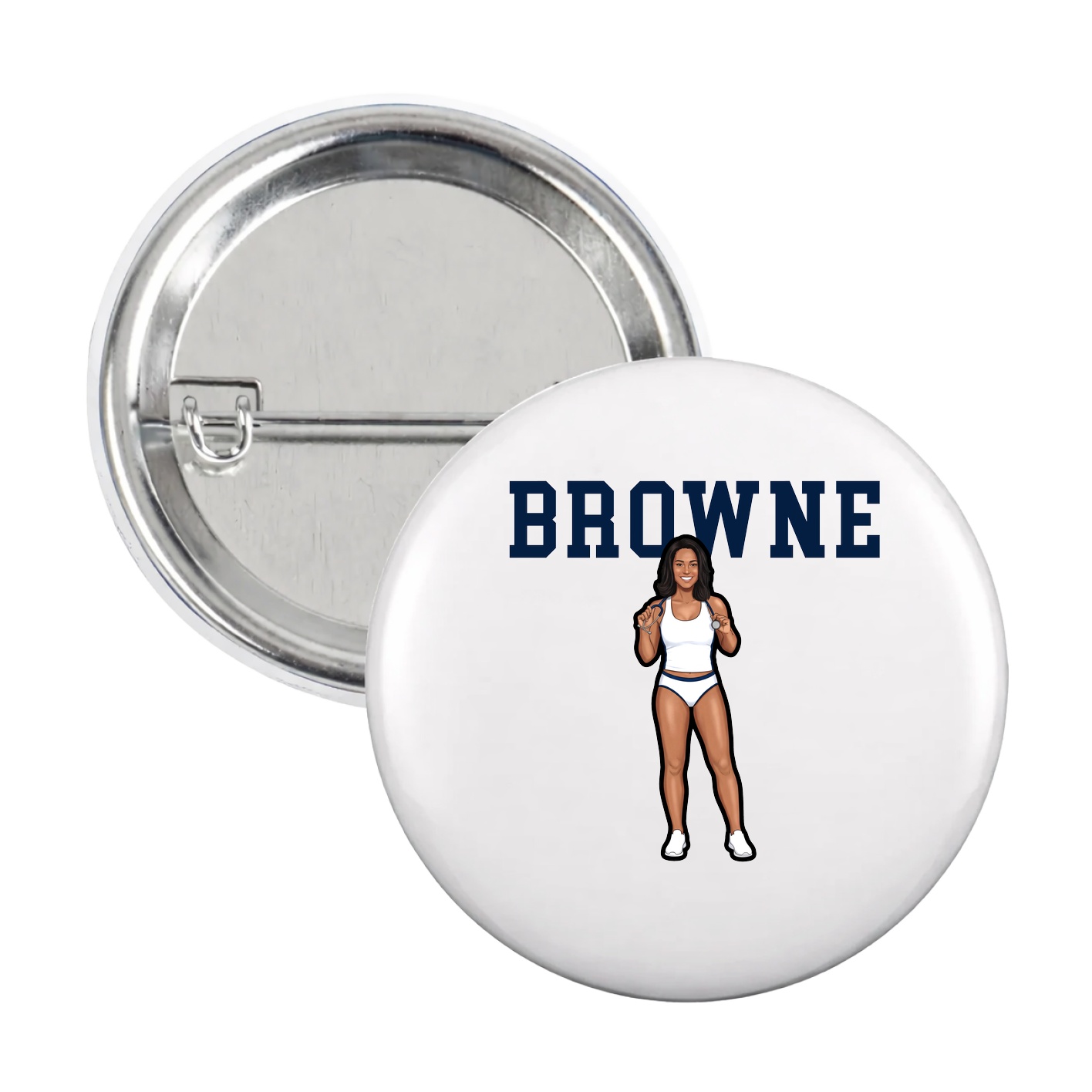 Game Day Button — Shirsey in White