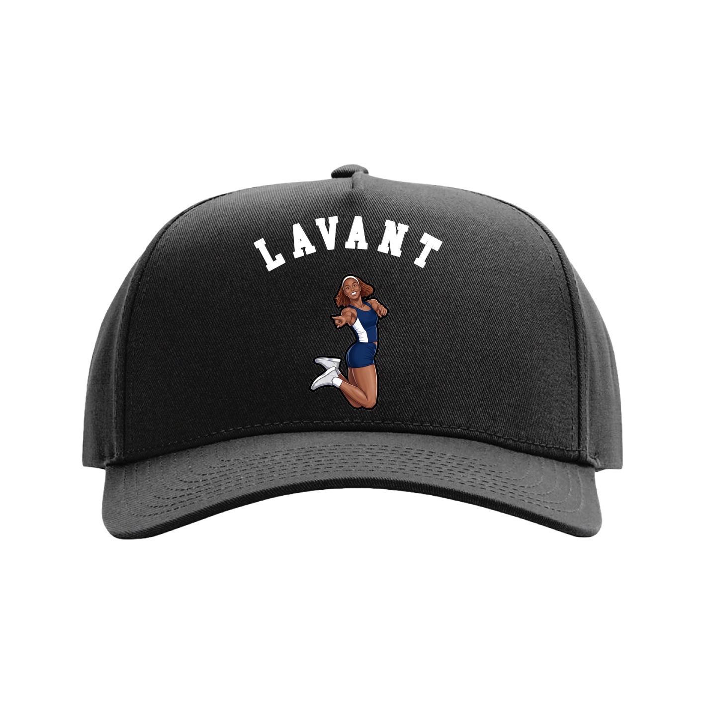 Full Fabric Five-Panel Champ Cap — Shirsey Arch in Black
