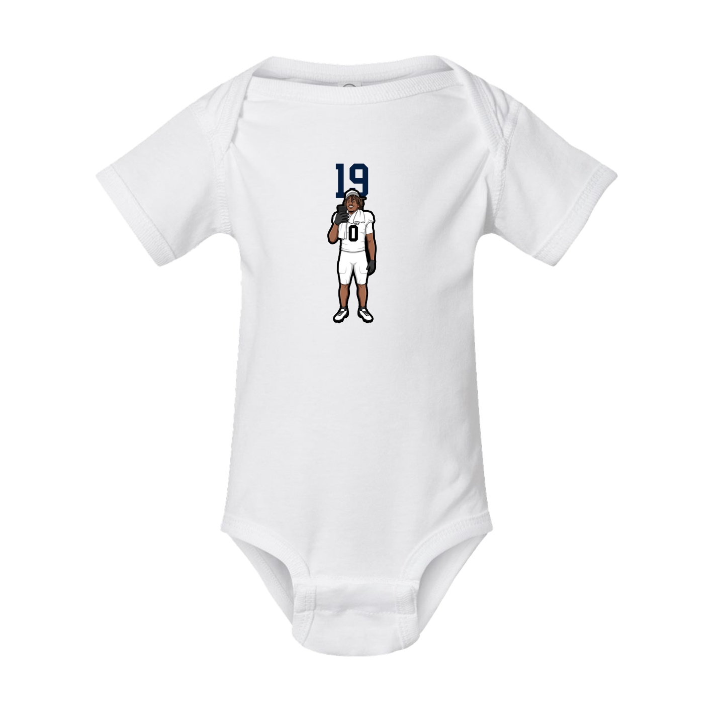 Baby Onesie — Number Top in White
