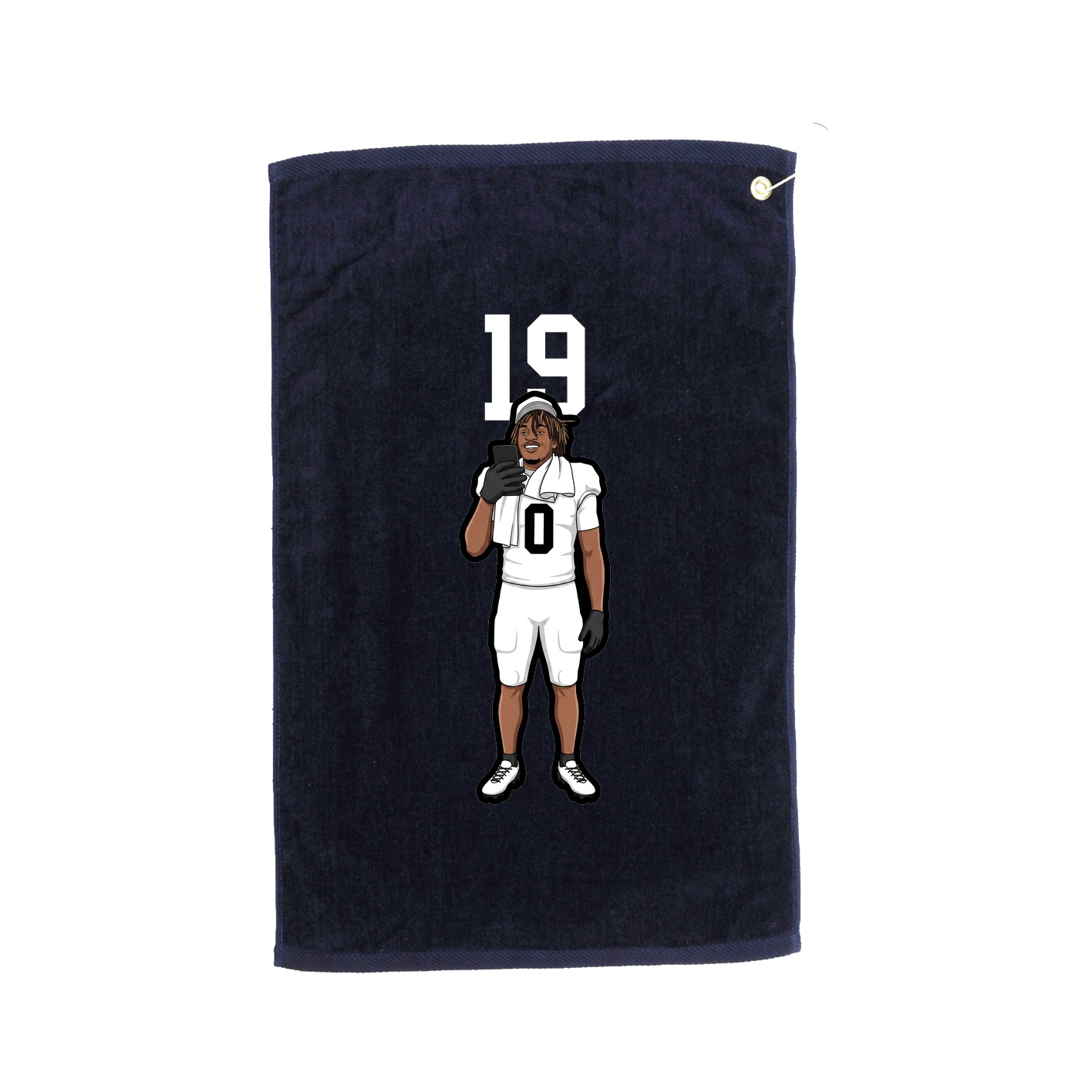 Golf Towel — Number Top in Navy