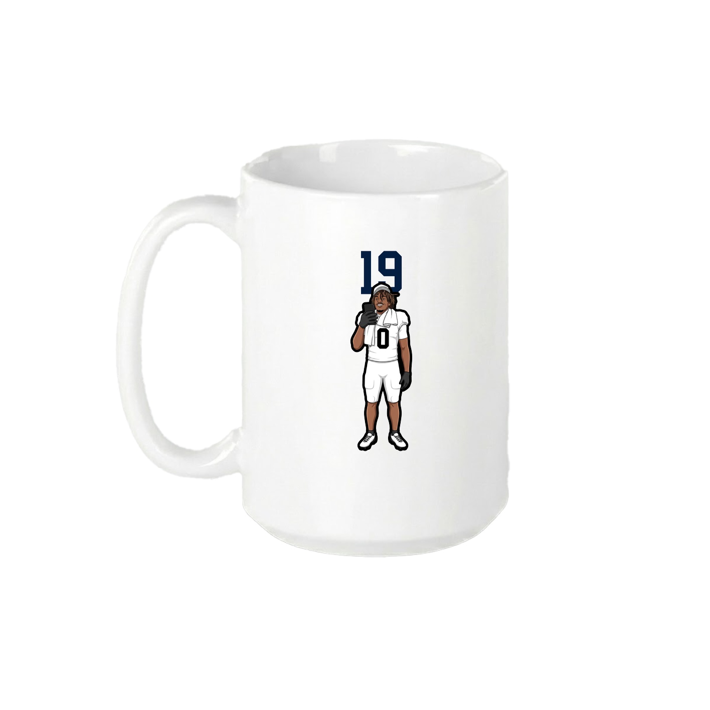 15oz Coffee Mug — Number Top in White