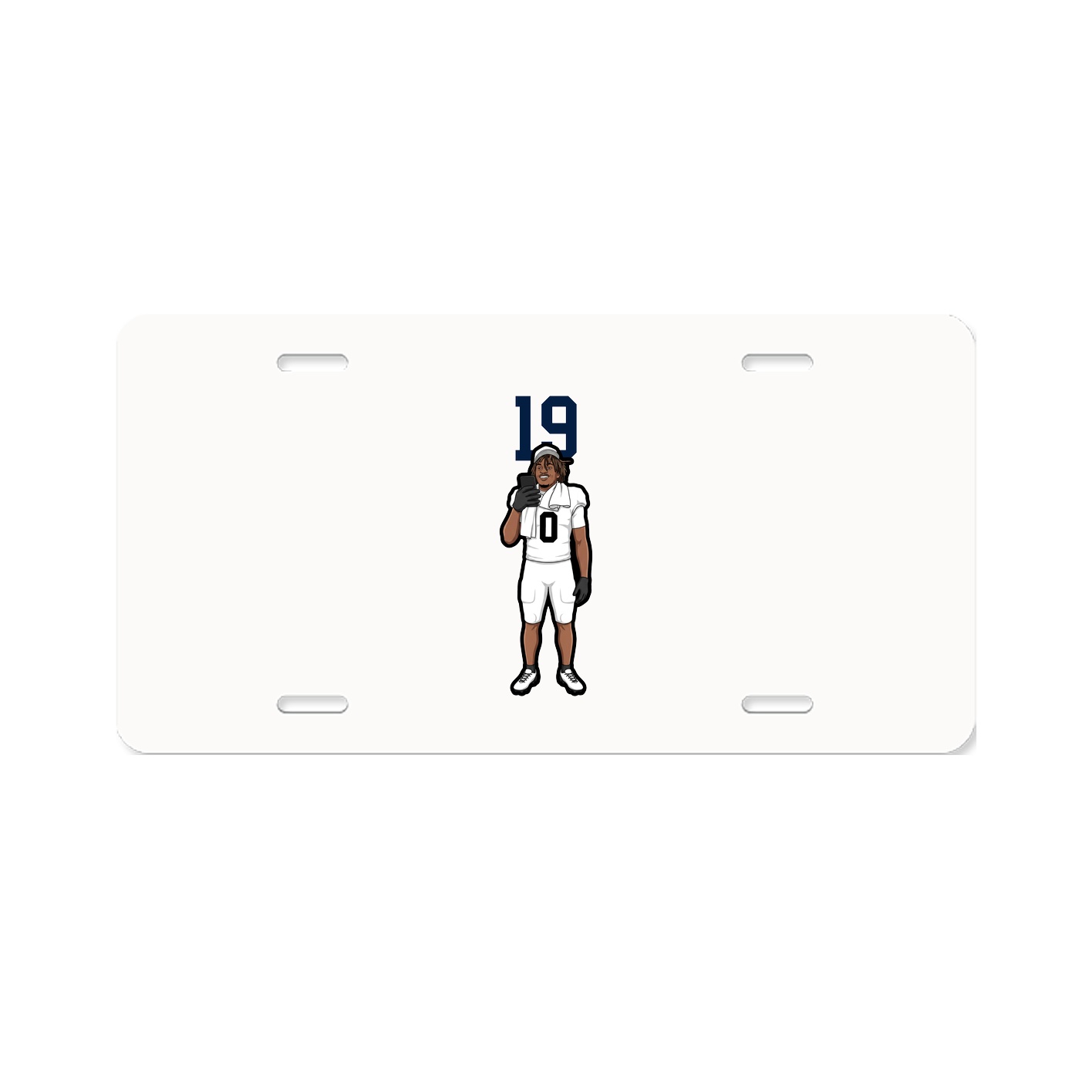 License Plate — Number Top in Classic