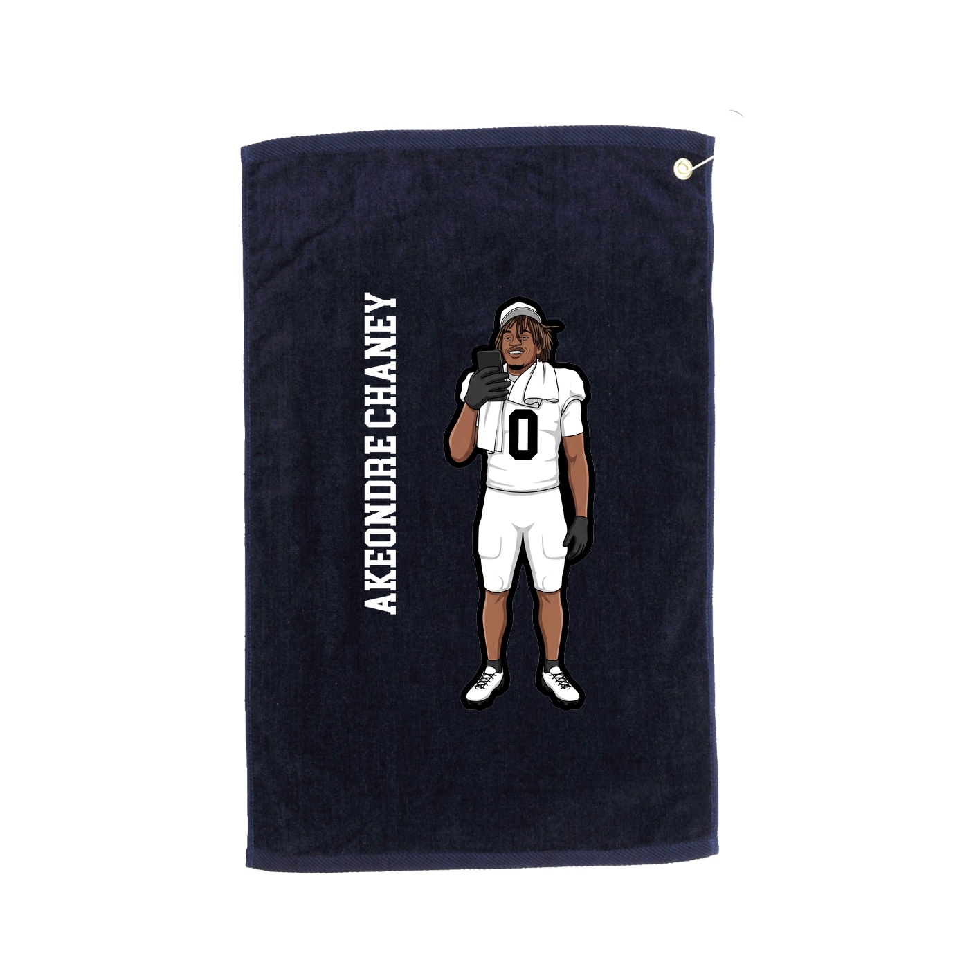 Golf Towel — Name Vertical in Navy