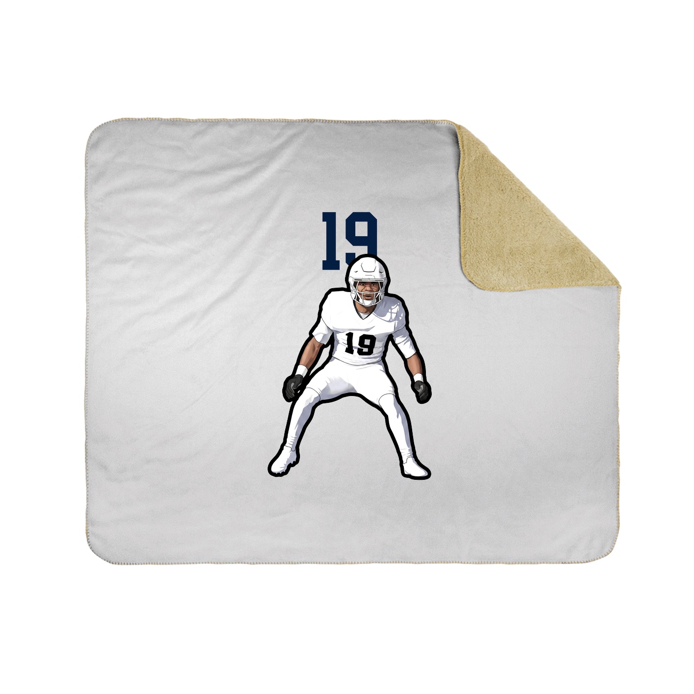 Throw Blanket — Number Top in White