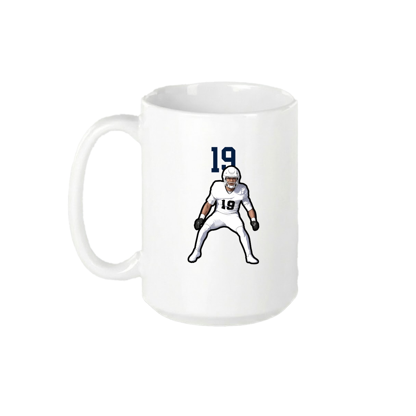 15oz Coffee Mug — Number Top in White