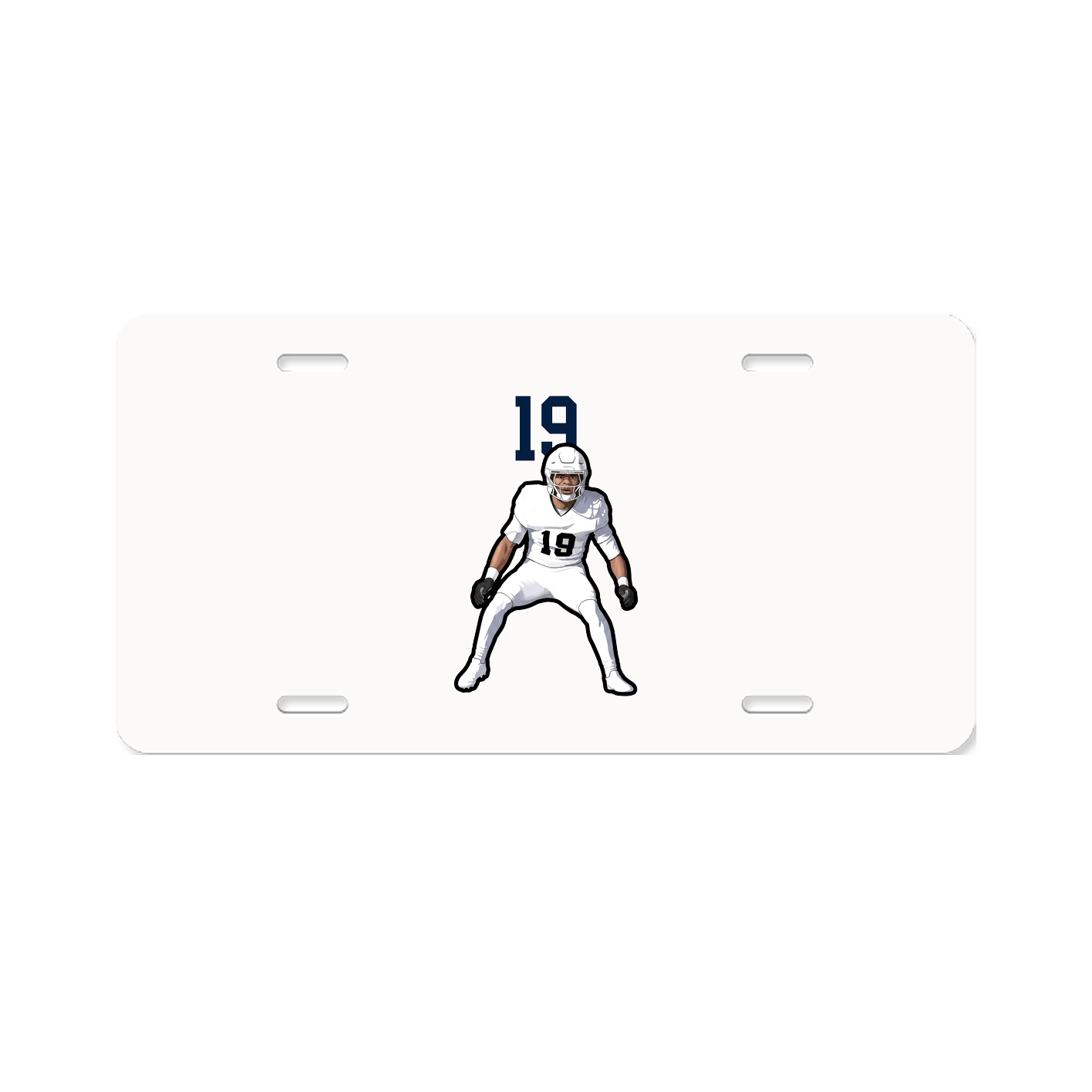 License Plate — Number Top in Classic