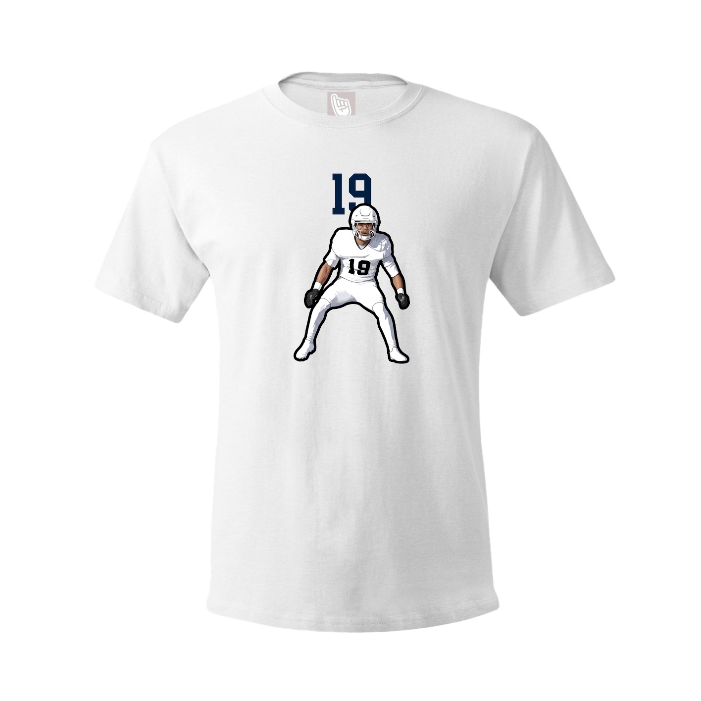 Youth Tee — Number Top in White
